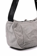 Load image into Gallery viewer, ISAMU KATAYAMA BACKLASH JAPAN CALF GARMENT-WASH RIDERS SHOULDER BAG (LIGHT GREY)