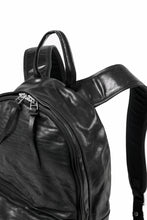 画像をギャラリービューアに読み込む, ISAMU KATAYAMA BACKLASH ITALY SHOULDER VINTAGE GARMENT-WASH BACKPACK (BLACK)