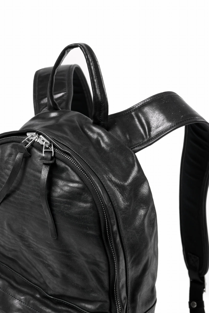 画像をギャラリービューアに読み込む, ISAMU KATAYAMA BACKLASH ITALY SHOULDER VINTAGE GARMENT-WASH BACKPACK (BLACK)