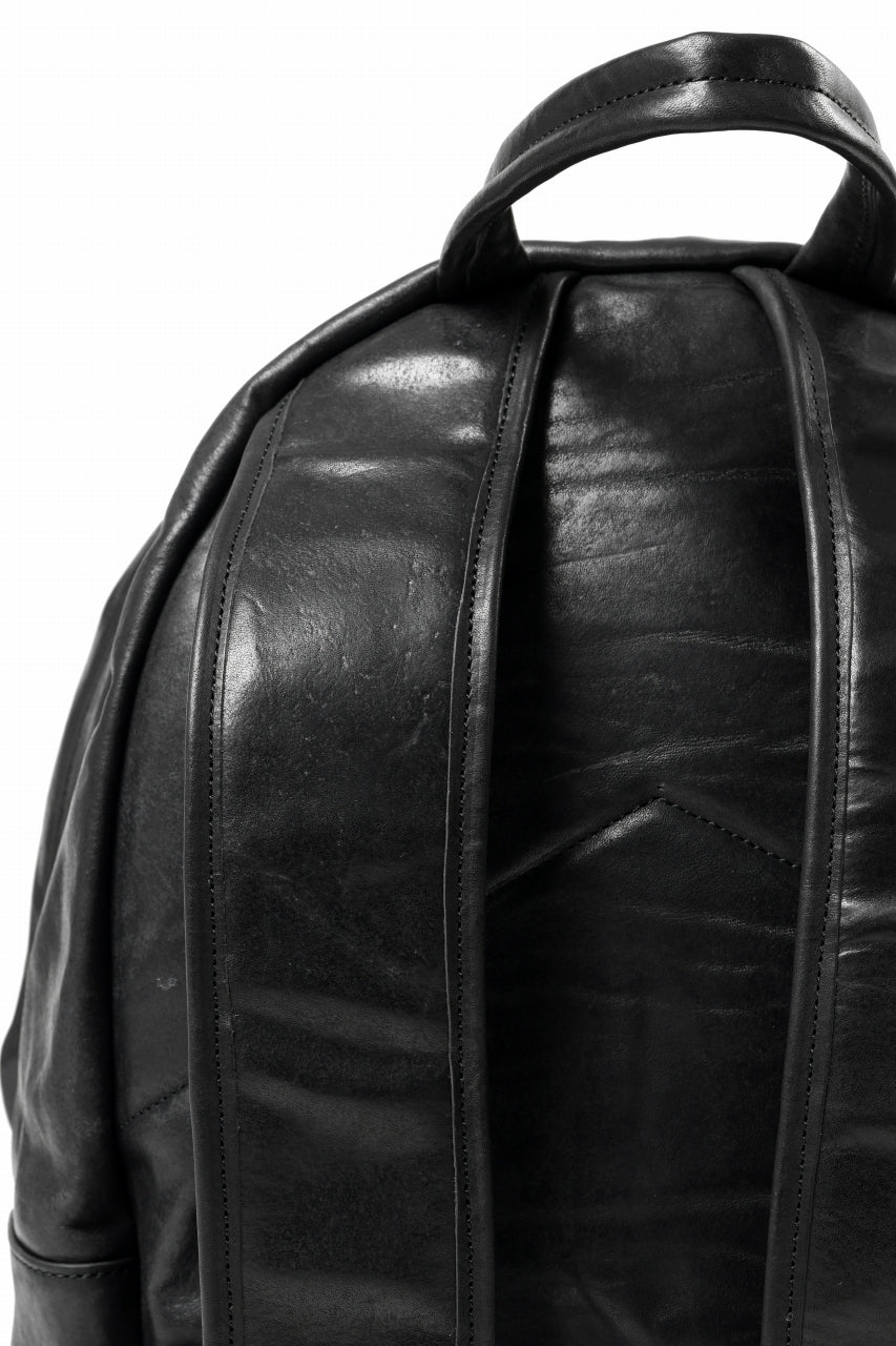 画像をギャラリービューアに読み込む, ISAMU KATAYAMA BACKLASH ITALY SHOULDER VINTAGE GARMENT-WASH BACKPACK (BLACK)