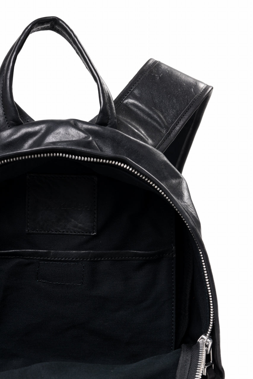 画像をギャラリービューアに読み込む, ISAMU KATAYAMA BACKLASH ITALY SHOULDER VINTAGE GARMENT-WASH BACKPACK (BLACK)