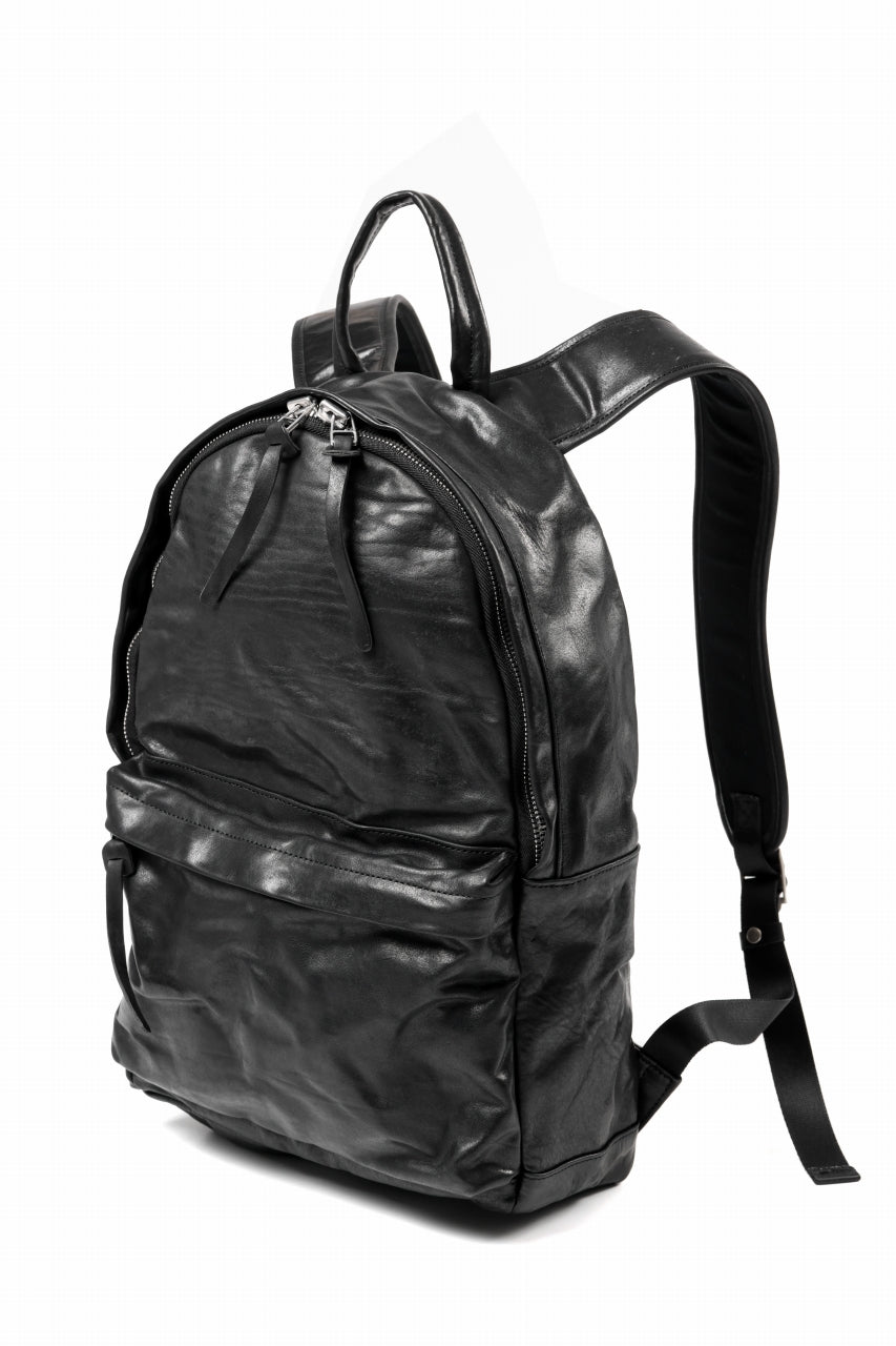 画像をギャラリービューアに読み込む, ISAMU KATAYAMA BACKLASH ITALY SHOULDER VINTAGE GARMENT-WASH BACKPACK (BLACK)