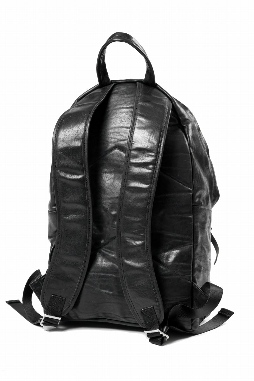 画像をギャラリービューアに読み込む, ISAMU KATAYAMA BACKLASH ITALY SHOULDER VINTAGE GARMENT-WASH BACKPACK (BLACK)