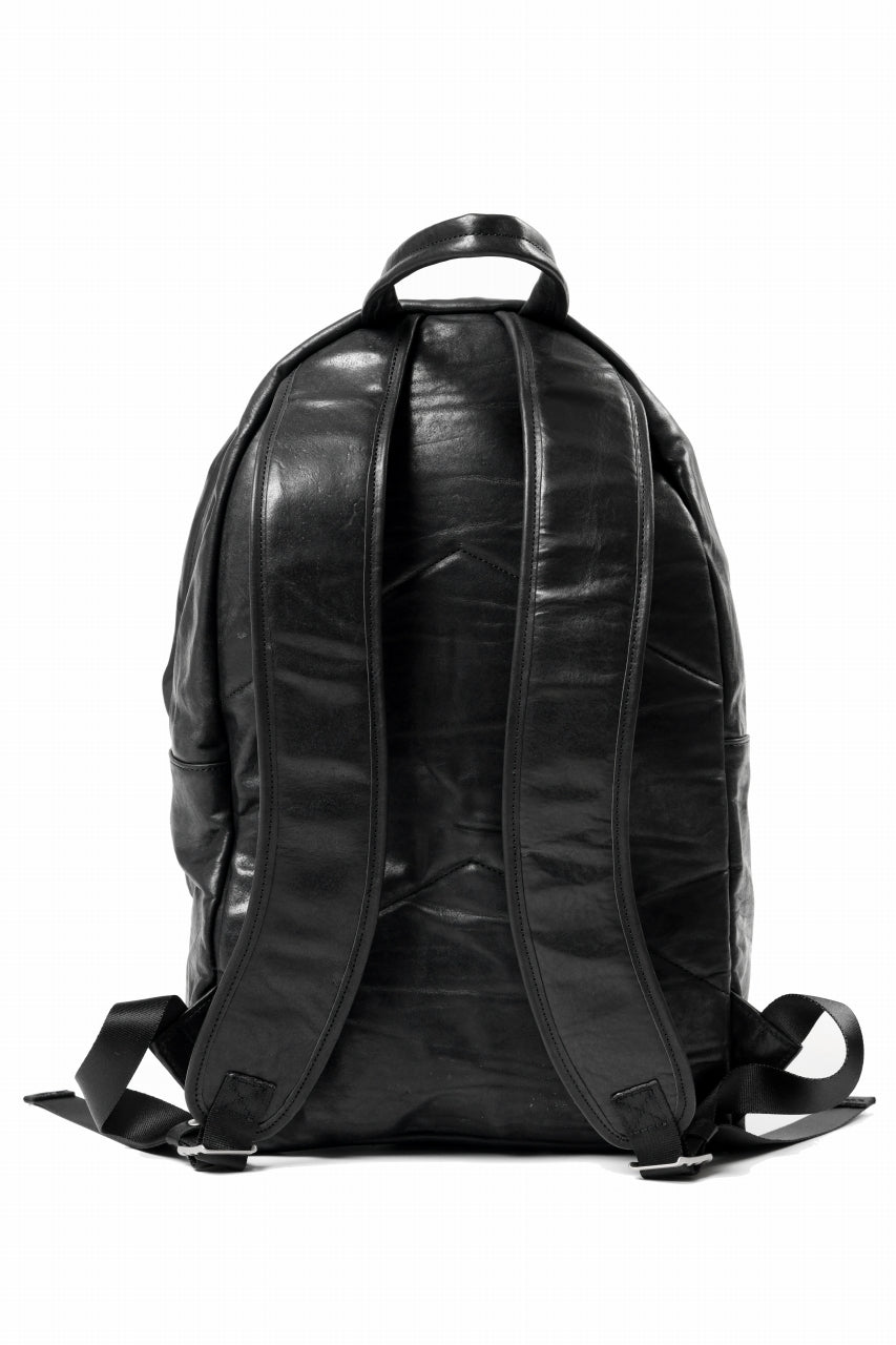 画像をギャラリービューアに読み込む, ISAMU KATAYAMA BACKLASH ITALY SHOULDER VINTAGE GARMENT-WASH BACKPACK (BLACK)