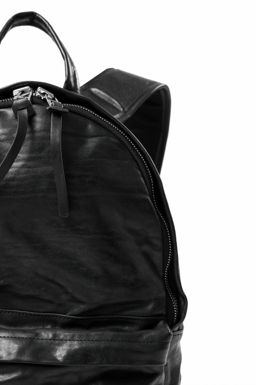 画像をギャラリービューアに読み込む, ISAMU KATAYAMA BACKLASH ITALY SHOULDER VINTAGE GARMENT-WASH BACKPACK (BLACK)