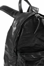 画像をギャラリービューアに読み込む, ISAMU KATAYAMA BACKLASH ITALY SHOULDER VINTAGE GARMENT-WASH BACKPACK (BLACK)