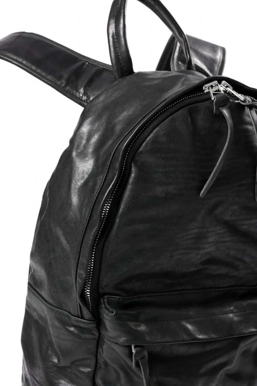 画像をギャラリービューアに読み込む, ISAMU KATAYAMA BACKLASH ITALY SHOULDER VINTAGE GARMENT-WASH BACKPACK (BLACK)