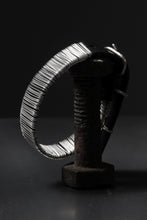 画像をギャラリービューアに読み込む, m.a+ thin silver wrapped wrist band / A-F7BL1/GR2,0 (BLACK)
