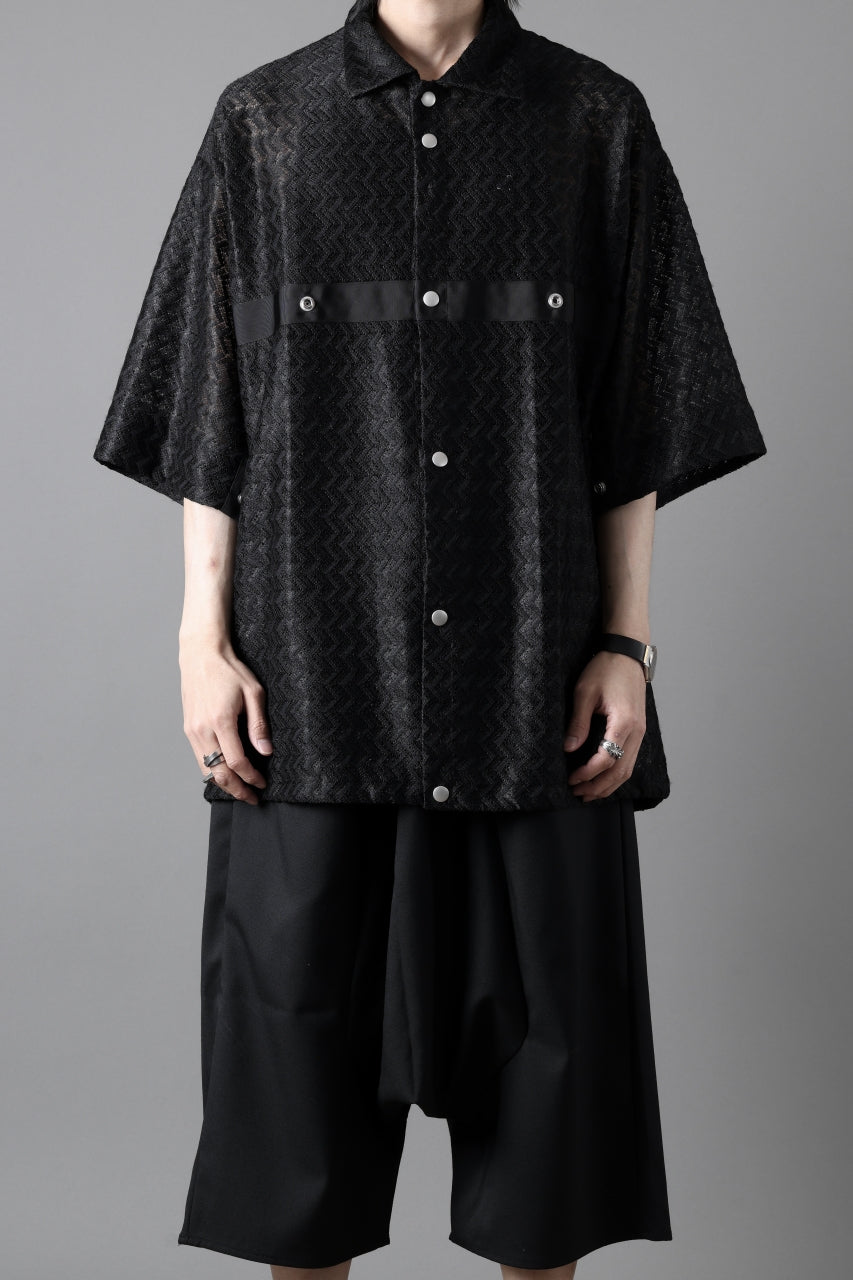 画像をギャラリービューアに読み込む, A.F ARTEFACT SNAPPED SQUEEZING SHIRT / SHADOW LACE (BLACK)