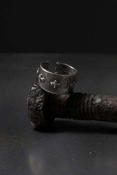 Load image into Gallery viewer, m.a+ thick silver stitched multiple cross ring / AG538/AG (SILVER)