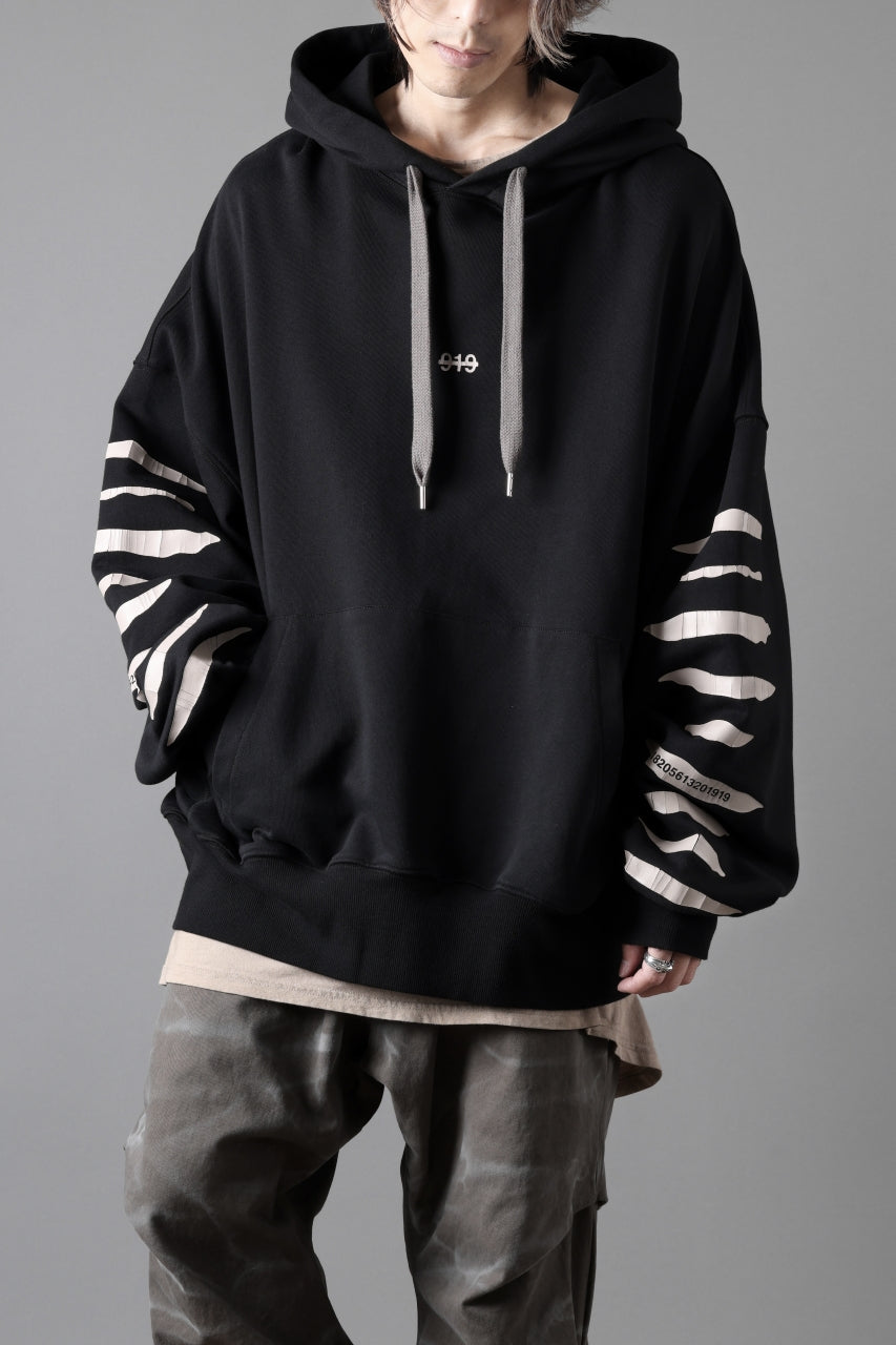 画像をギャラリービューアに読み込む, A.F ARTEFACT JUMBO SWEAT HOODIE / PRINT TYPE-B (BLACK)