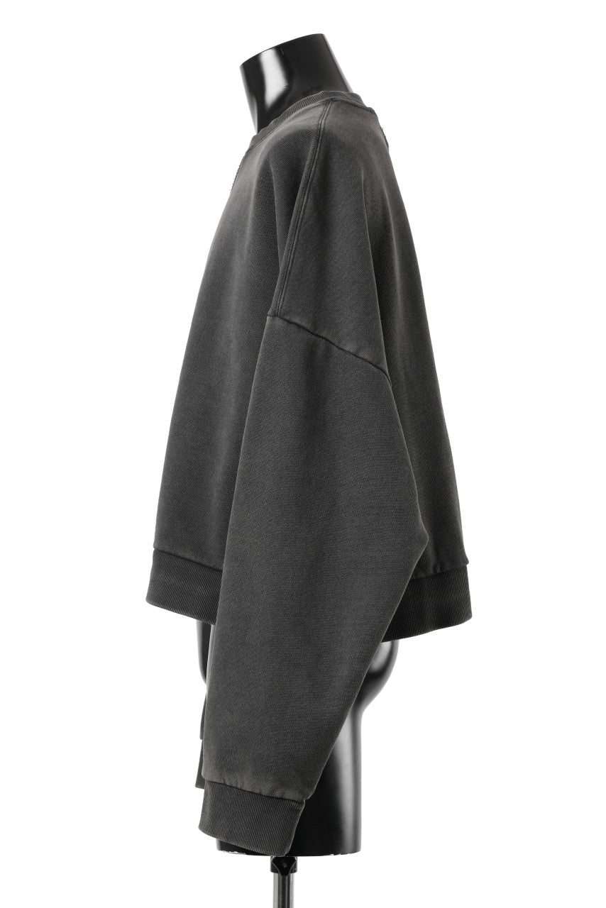 画像をギャラリービューアに読み込む, entire studios BOX CREW SWEAT PULLOVER (WASHED BLACK)