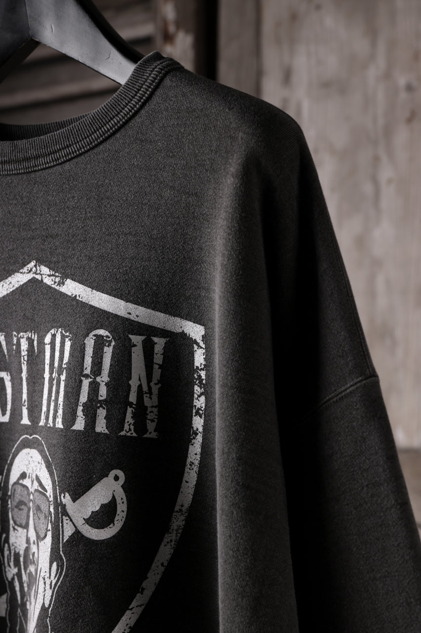 画像をギャラリービューアに読み込む, LASTMAN PRINTED CREW NECK -NFL- (BLACK)