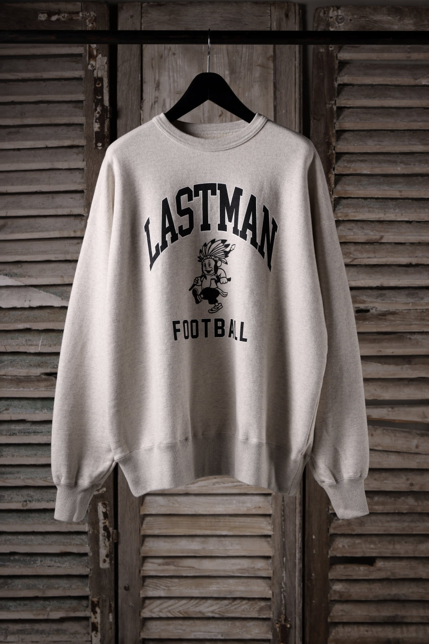 画像をギャラリービューアに読み込む, LASTMAN PRINTED CREW NECK -FC LM- (OATMEAL)