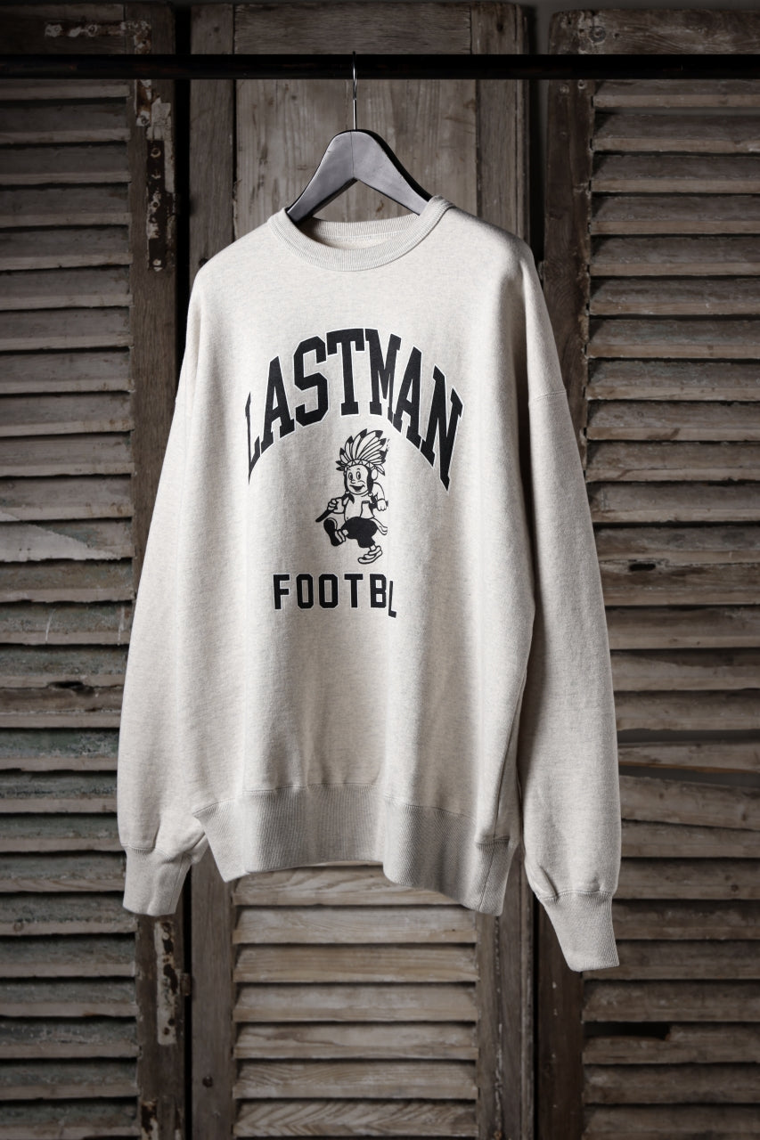 画像をギャラリービューアに読み込む, LASTMAN PRINTED CREW NECK -FC LM- (OATMEAL)