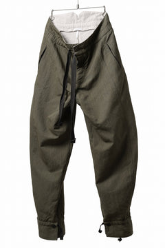 Load image into Gallery viewer, sus-sous trousers pierrot / C/L heavy poplin washer (OLIVE GREEN)