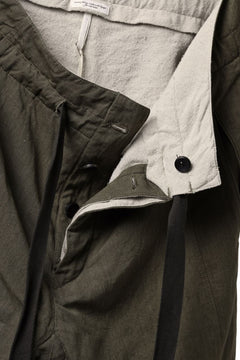 Load image into Gallery viewer, sus-sous trousers pierrot / C/L heavy poplin washer (OLIVE GREEN)