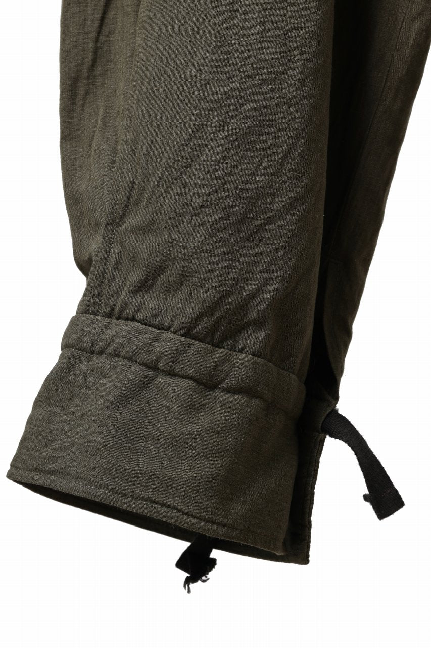 Load image into Gallery viewer, sus-sous trousers pierrot / C/L heavy poplin washer (OLIVE GREEN)