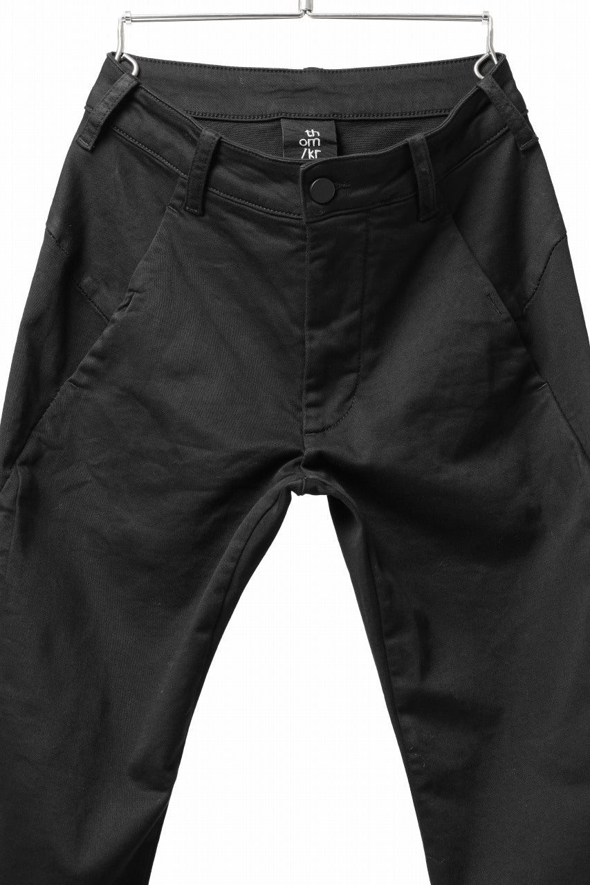 画像をギャラリービューアに読み込む, thom/krom OVER LOCKED SKINNY TROUSERS / STRETCH KNIT DENIM (BLACK)