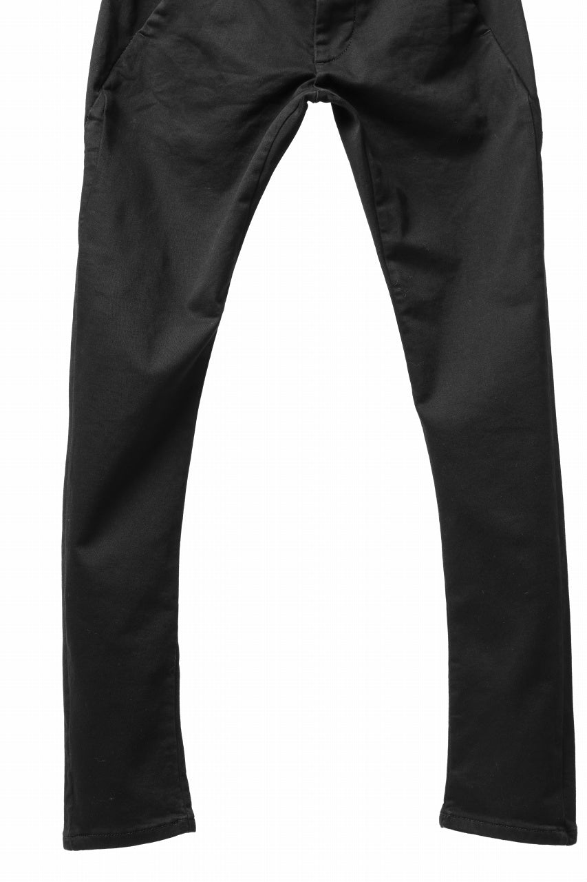 画像をギャラリービューアに読み込む, thom/krom OVER LOCKED SKINNY TROUSERS / STRETCH KNIT DENIM (BLACK)