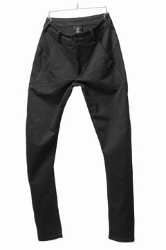 画像をギャラリービューアに読み込む, thom/krom OVER LOCKED SKINNY TROUSERS / STRETCH KNIT DENIM (BLACK)