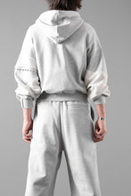 画像をギャラリービューアに読み込む, Feng Chen Wang PANELLED FULL ZIP HOODIE (GREY)