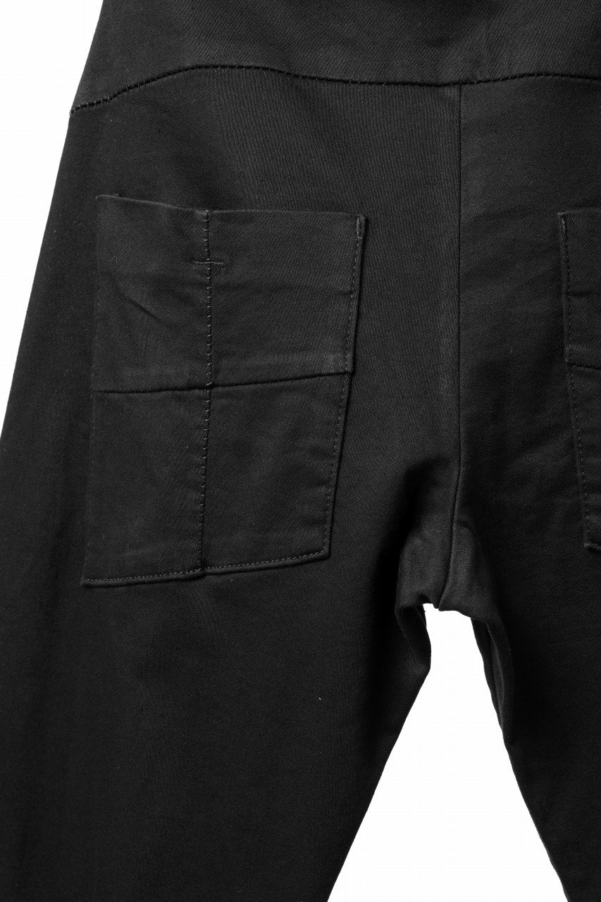 画像をギャラリービューアに読み込む, thom/krom OVER LOCKED SKINNY TROUSERS / STRETCH KNIT DENIM (BLACK)
