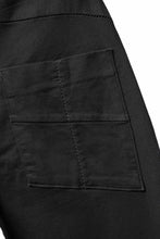画像をギャラリービューアに読み込む, thom/krom OVER LOCKED SKINNY TROUSERS / STRETCH KNIT DENIM (BLACK)