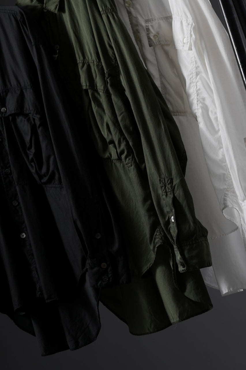 画像をギャラリービューアに読み込む, KATHARINE HAMNETT PARACHUTE LONG TAIL SHIRT / GARMENT DYED (WHITE)