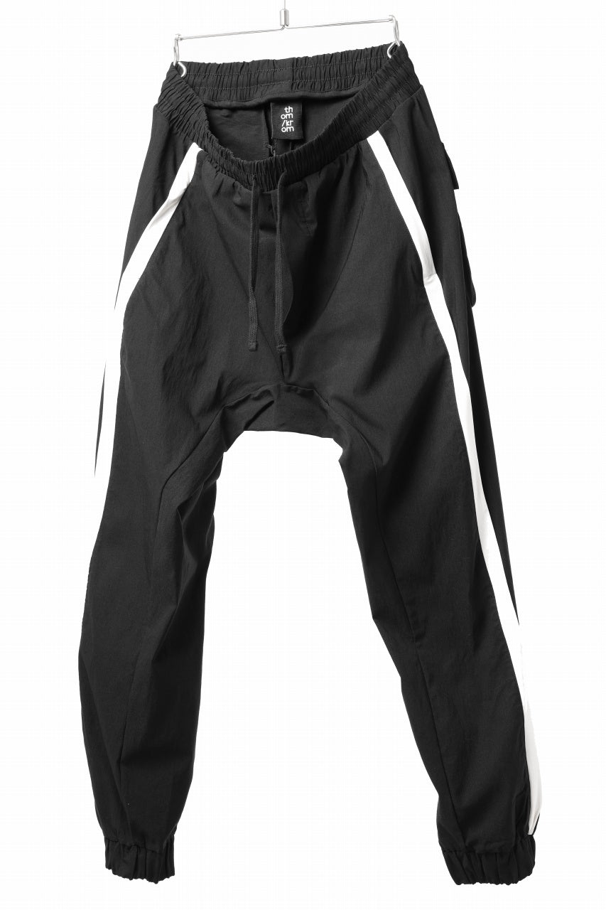 画像をギャラリービューアに読み込む, thom/krom SIDE LINE JOGGER PANTS / ELASTIC VISCOSE NYLON (BLACK)