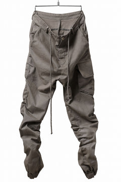 画像をギャラリービューアに読み込む, daub DYEING EASY CARGO GATHER PANTS / STRETCH DRILL PEACH HAND (TAUPE GREY)