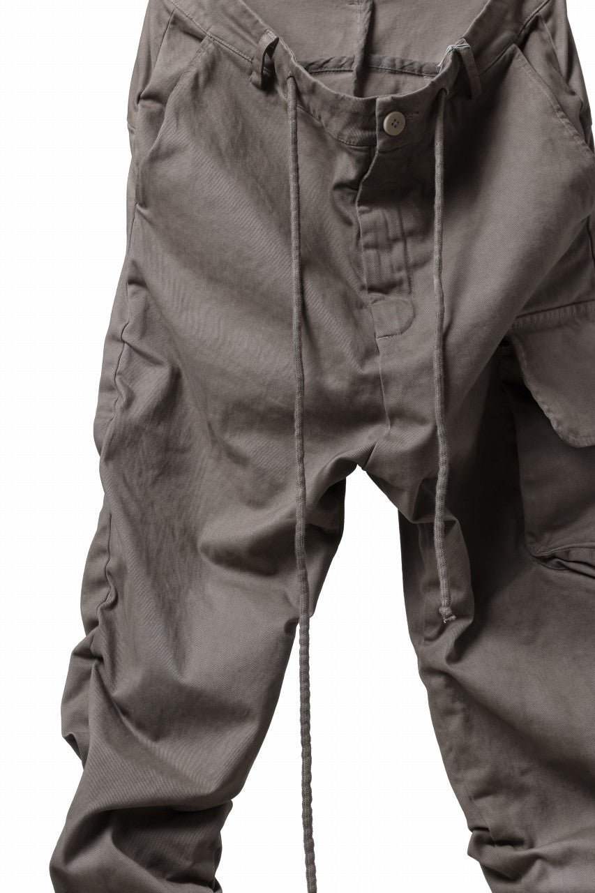 画像をギャラリービューアに読み込む, daub DYEING EASY CARGO GATHER PANTS / STRETCH DRILL PEACH HAND (TAUPE GREY)