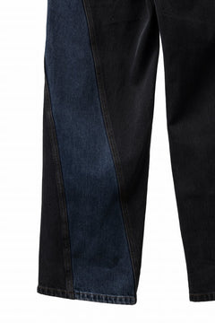 画像をギャラリービューアに読み込む, Feng Chen Wang TILTED WASITBAND JEANS TROUSERS (BLACK/BLUE)