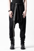 Load image into Gallery viewer, m.a+ hand painted elastic waist low crotch 2 pocket pants / P571-HP/JM4 (BLACK)