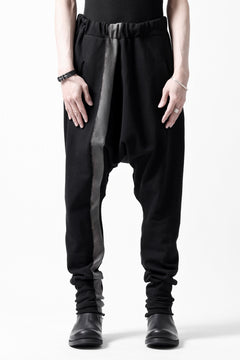 Load image into Gallery viewer, m.a+ hand painted elastic waist low crotch 2 pocket pants / P571-HP/JM4 (BLACK)