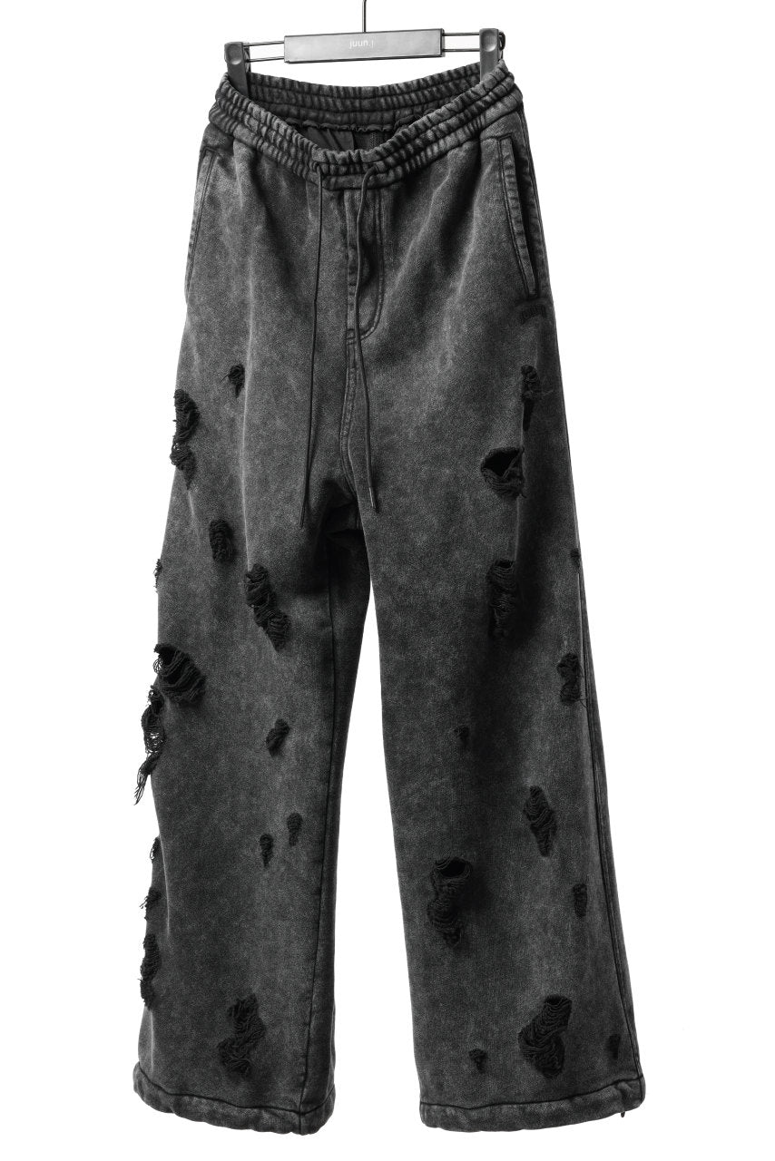 画像をギャラリービューアに読み込む, Juun.J Garment Dyed Distressed Wide Track Pants (GREY)