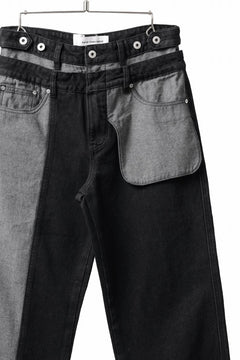 画像をギャラリービューアに読み込む, Feng Chen Wang INSIDE-OUT JEANS TROUSERS (BLACK)