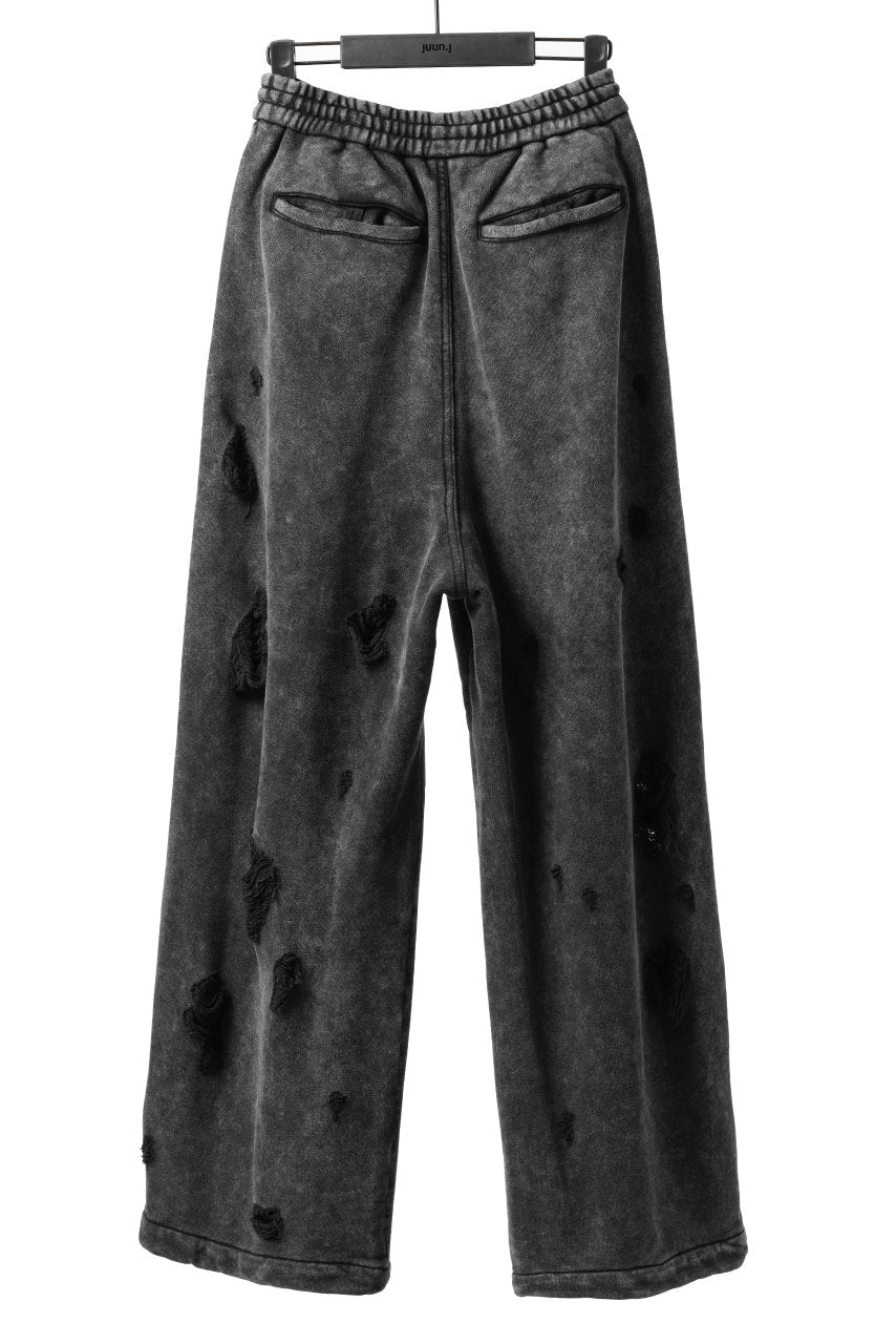 画像をギャラリービューアに読み込む, Juun.J Garment Dyed Distressed Wide Track Pants (GREY)