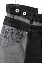 画像をギャラリービューアに読み込む, Feng Chen Wang INSIDE-OUT JEANS TROUSERS (BLACK)