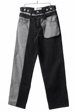 画像をギャラリービューアに読み込む, Feng Chen Wang INSIDE-OUT JEANS TROUSERS (BLACK)