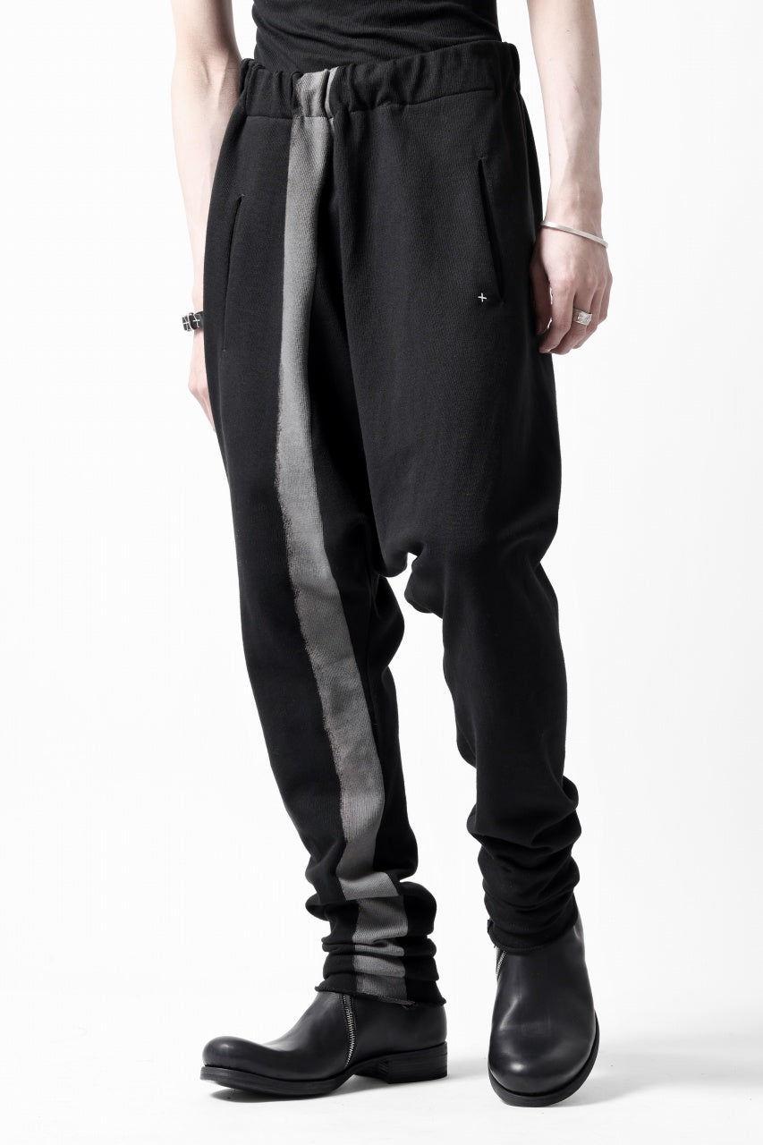 Load image into Gallery viewer, m.a+ hand painted elastic waist low crotch 2 pocket pants / P571-HP/JM4 (BLACK)