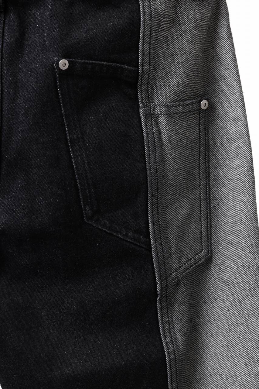 画像をギャラリービューアに読み込む, Feng Chen Wang INSIDE-OUT JEANS TROUSERS (BLACK)