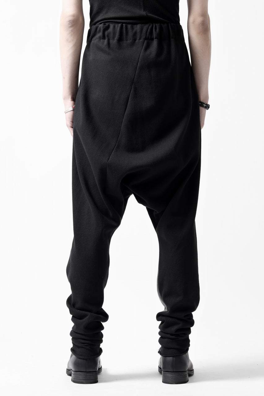 Load image into Gallery viewer, m.a+ hand painted elastic waist low crotch 2 pocket pants / P571-HP/JM4 (BLACK)