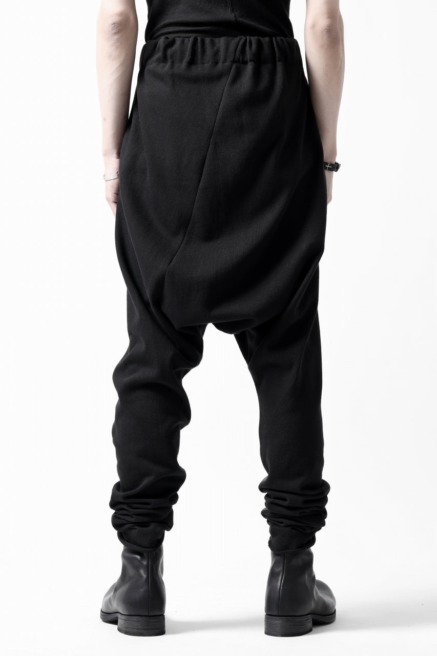 Load image into Gallery viewer, m.a+ hand painted elastic waist low crotch 2 pocket pants / P571-HP/JM4 (BLACK)