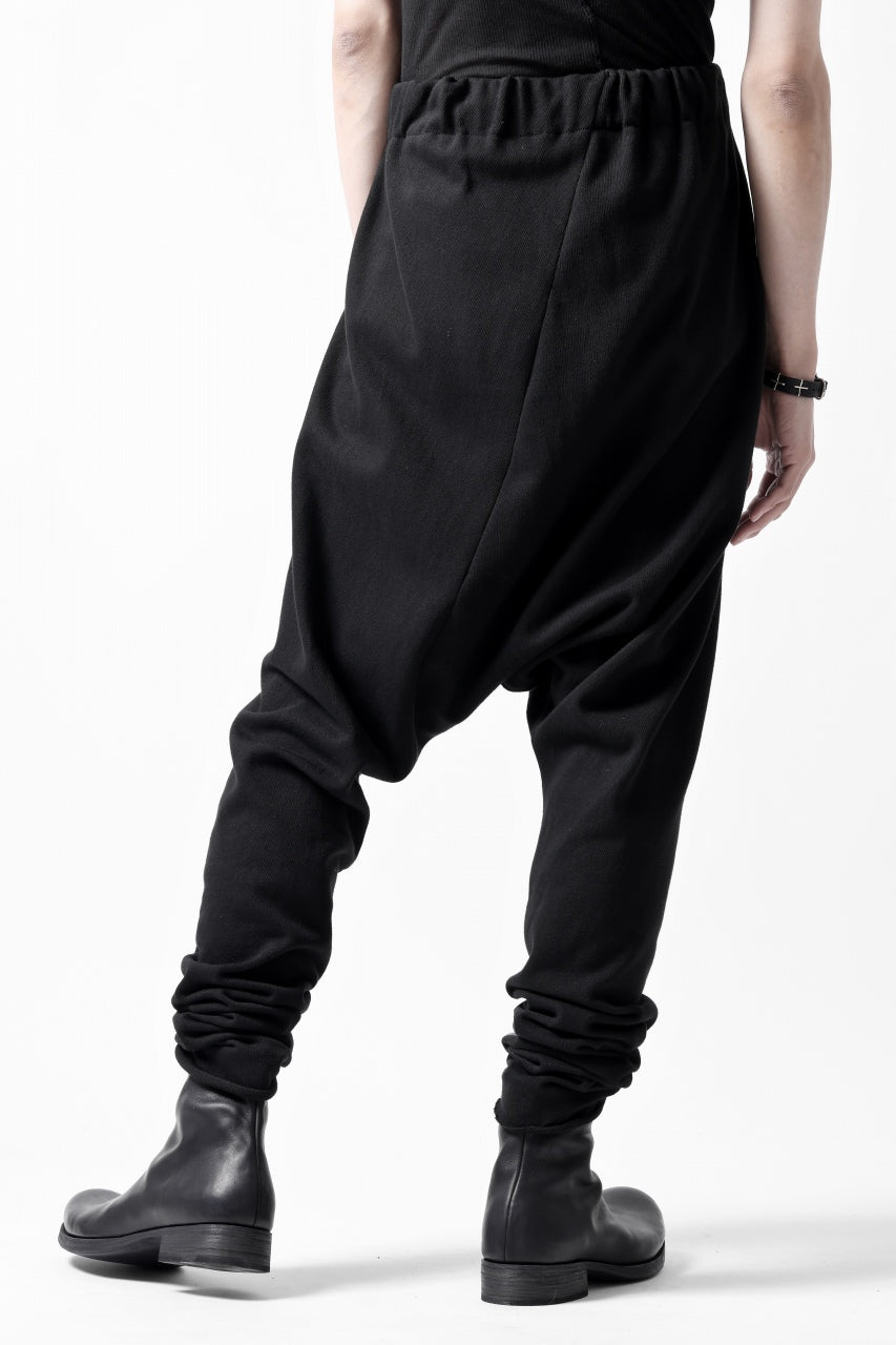 Load image into Gallery viewer, m.a+ hand painted elastic waist low crotch 2 pocket pants / P571-HP/JM4 (BLACK)