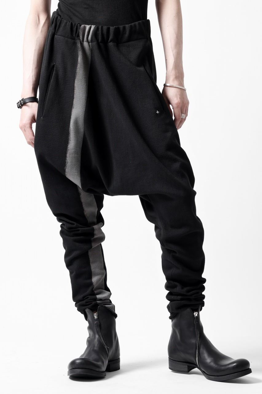 Load image into Gallery viewer, m.a+ hand painted elastic waist low crotch 2 pocket pants / P571-HP/JM4 (BLACK)