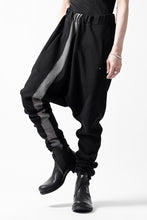 Load image into Gallery viewer, m.a+ hand painted elastic waist low crotch 2 pocket pants / P571-HP/JM4 (BLACK)