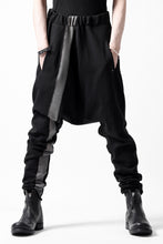 Load image into Gallery viewer, m.a+ hand painted elastic waist low crotch 2 pocket pants / P571-HP/JM4 (BLACK)
