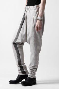 Load image into Gallery viewer, m.a+ hand painted elastic waist low crotch 2 pocket pants / P571-HP/JM4 (CARBON)