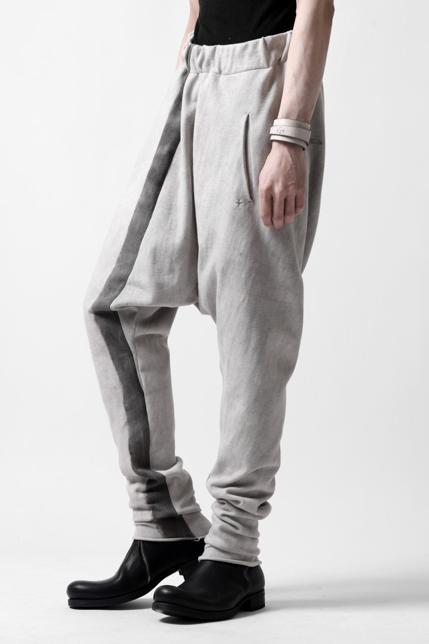 Load image into Gallery viewer, m.a+ hand painted elastic waist low crotch 2 pocket pants / P571-HP/JM4 (CARBON)